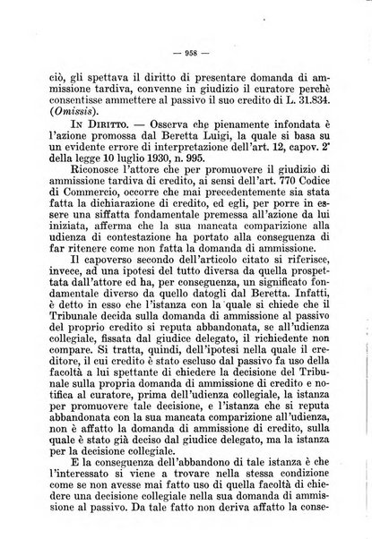 Il diritto fallimentare e delle società commerciali rivista di dottrina e giurisprudenza