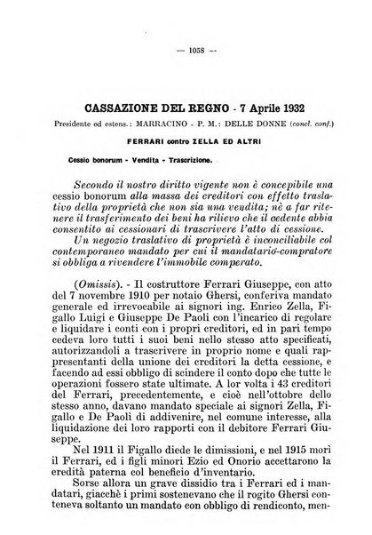 Il diritto fallimentare e delle società commerciali rivista di dottrina e giurisprudenza