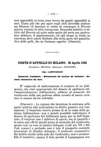 Il diritto fallimentare e delle società commerciali rivista di dottrina e giurisprudenza