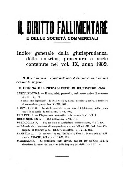 Il diritto fallimentare e delle società commerciali rivista di dottrina e giurisprudenza