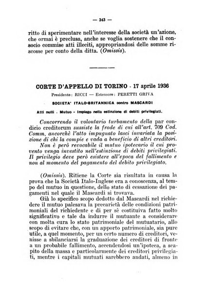 Il diritto fallimentare e delle società commerciali rivista di dottrina e giurisprudenza