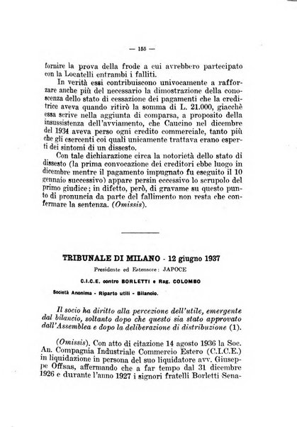 Il diritto fallimentare e delle società commerciali rivista di dottrina e giurisprudenza