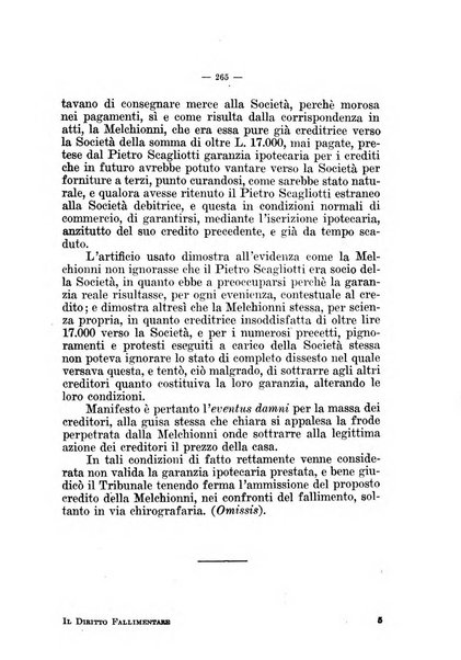 Il diritto fallimentare e delle società commerciali rivista di dottrina e giurisprudenza