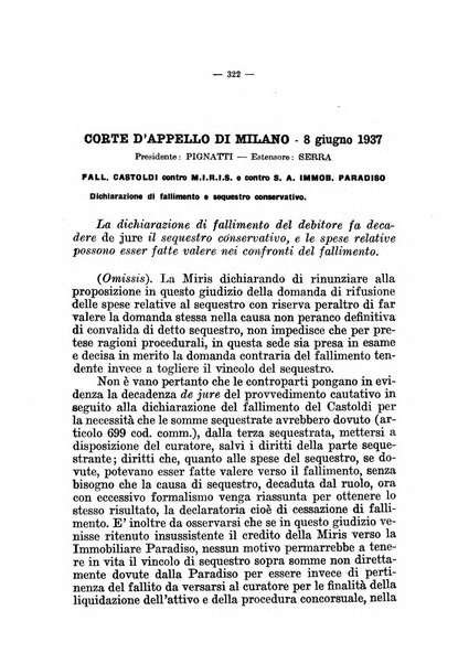 Il diritto fallimentare e delle società commerciali rivista di dottrina e giurisprudenza