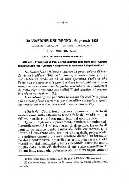 Il diritto fallimentare e delle società commerciali rivista di dottrina e giurisprudenza