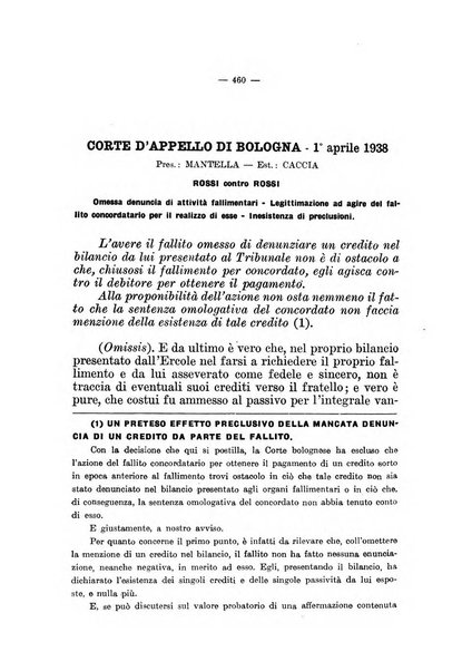 Il diritto fallimentare e delle società commerciali rivista di dottrina e giurisprudenza