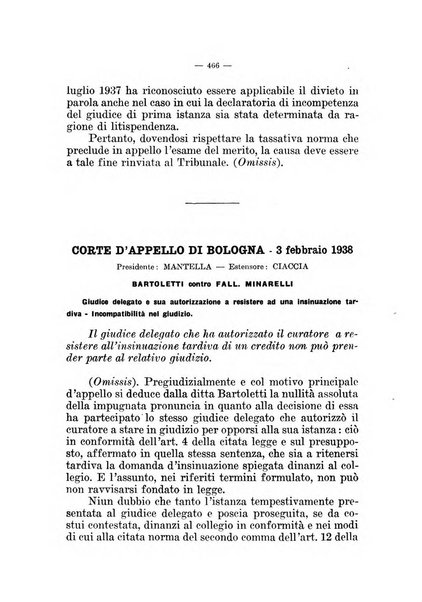 Il diritto fallimentare e delle società commerciali rivista di dottrina e giurisprudenza