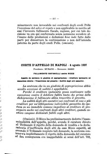 Il diritto fallimentare e delle società commerciali rivista di dottrina e giurisprudenza