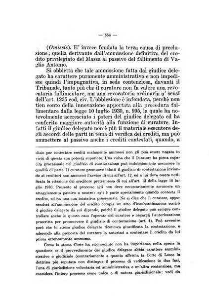 Il diritto fallimentare e delle società commerciali rivista di dottrina e giurisprudenza