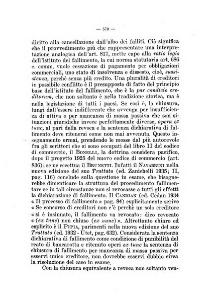 Il diritto fallimentare e delle società commerciali rivista di dottrina e giurisprudenza