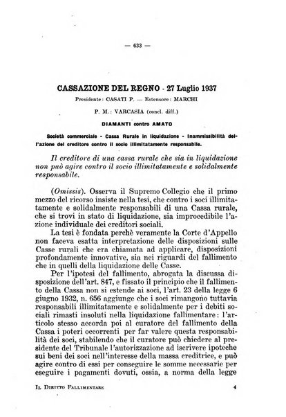 Il diritto fallimentare e delle società commerciali rivista di dottrina e giurisprudenza