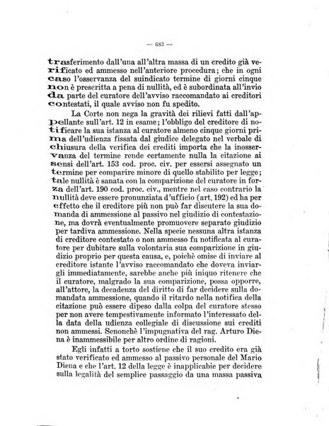 Il diritto fallimentare e delle società commerciali rivista di dottrina e giurisprudenza