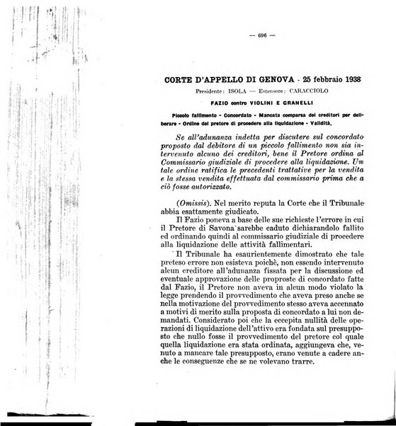 Il diritto fallimentare e delle società commerciali rivista di dottrina e giurisprudenza