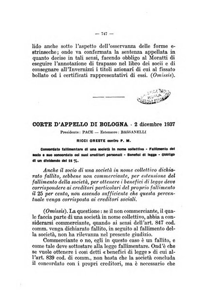 Il diritto fallimentare e delle società commerciali rivista di dottrina e giurisprudenza