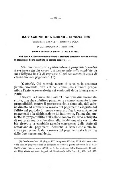 Il diritto fallimentare e delle società commerciali rivista di dottrina e giurisprudenza