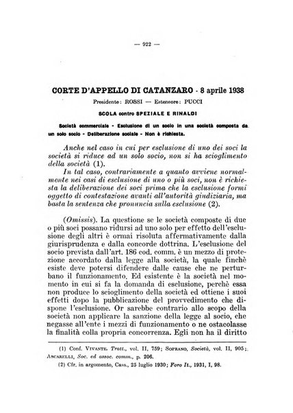 Il diritto fallimentare e delle società commerciali rivista di dottrina e giurisprudenza