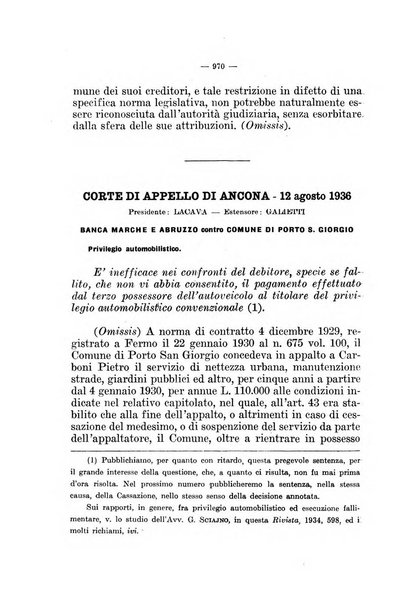 Il diritto fallimentare e delle società commerciali rivista di dottrina e giurisprudenza