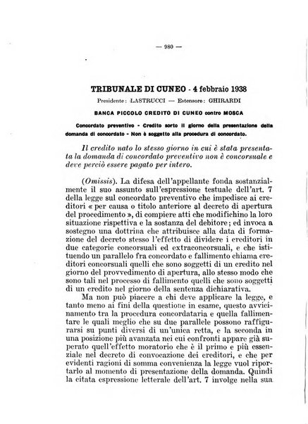 Il diritto fallimentare e delle società commerciali rivista di dottrina e giurisprudenza