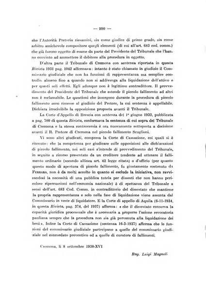 Il diritto fallimentare e delle società commerciali rivista di dottrina e giurisprudenza