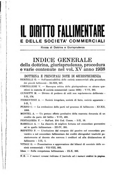 Il diritto fallimentare e delle società commerciali rivista di dottrina e giurisprudenza