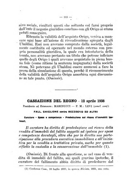 Il diritto fallimentare e delle società commerciali rivista di dottrina e giurisprudenza