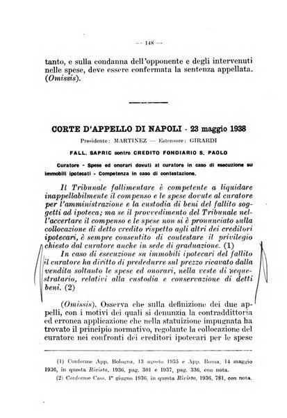 Il diritto fallimentare e delle società commerciali rivista di dottrina e giurisprudenza