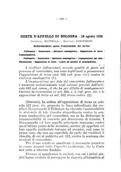 Il diritto fallimentare e delle società commerciali rivista di dottrina e giurisprudenza