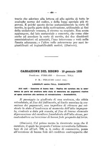 Il diritto fallimentare e delle società commerciali rivista di dottrina e giurisprudenza