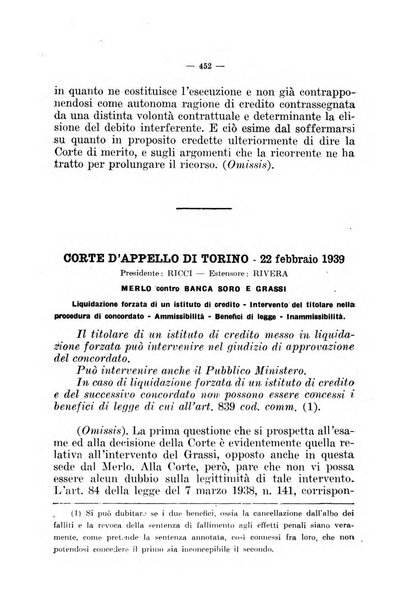 Il diritto fallimentare e delle società commerciali rivista di dottrina e giurisprudenza