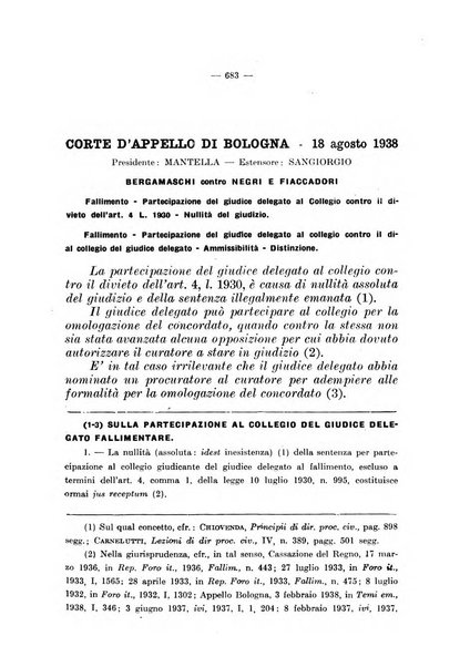 Il diritto fallimentare e delle società commerciali rivista di dottrina e giurisprudenza