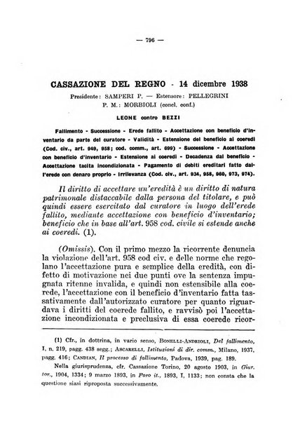 Il diritto fallimentare e delle società commerciali rivista di dottrina e giurisprudenza