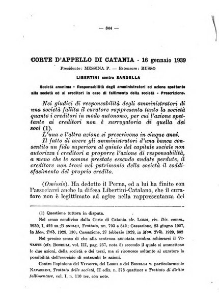 Il diritto fallimentare e delle società commerciali rivista di dottrina e giurisprudenza