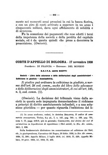 Il diritto fallimentare e delle società commerciali rivista di dottrina e giurisprudenza