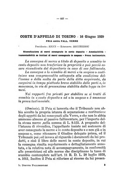 Il diritto fallimentare e delle società commerciali rivista di dottrina e giurisprudenza