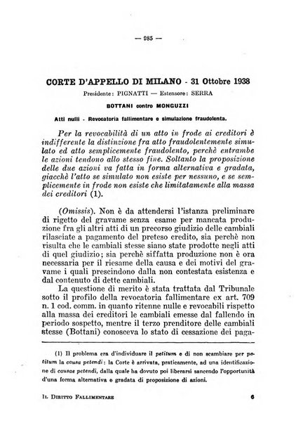 Il diritto fallimentare e delle società commerciali rivista di dottrina e giurisprudenza