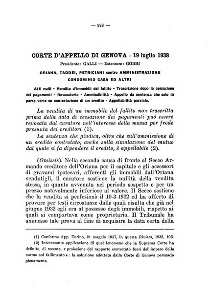 Il diritto fallimentare e delle società commerciali rivista di dottrina e giurisprudenza