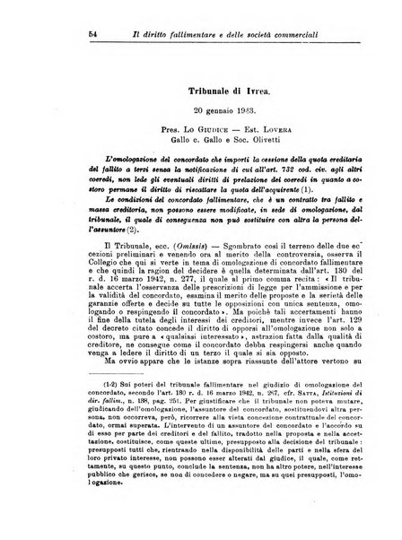 Il diritto fallimentare e delle società commerciali rivista di dottrina e giurisprudenza