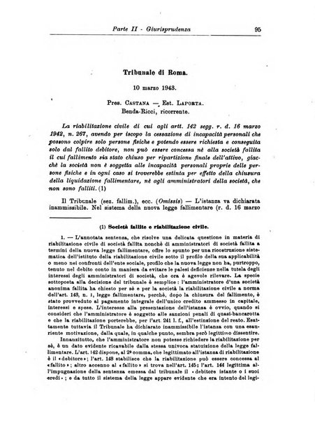 Il diritto fallimentare e delle società commerciali rivista di dottrina e giurisprudenza