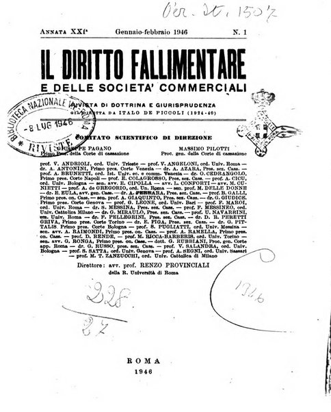 Il diritto fallimentare e delle società commerciali rivista di dottrina e giurisprudenza