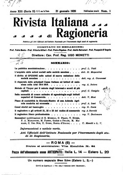 Rivista italiana di ragioneria