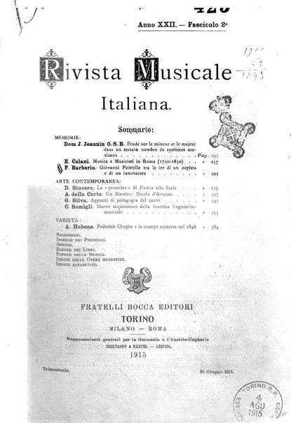 Rivista musicale italiana