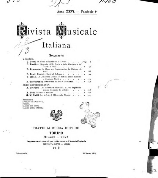 Rivista musicale italiana