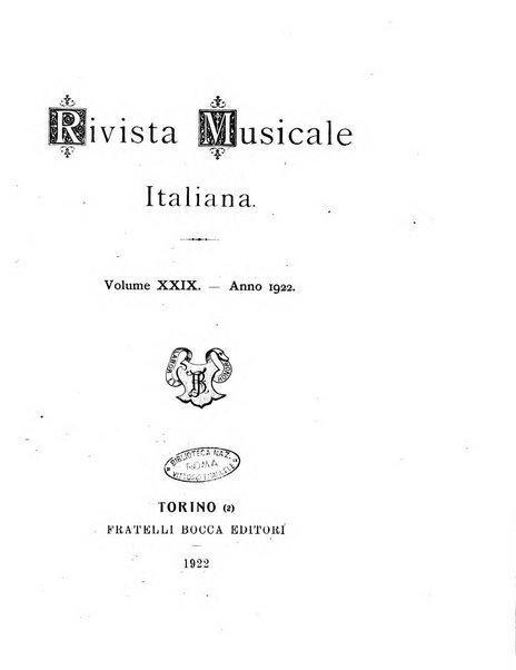 Rivista musicale italiana