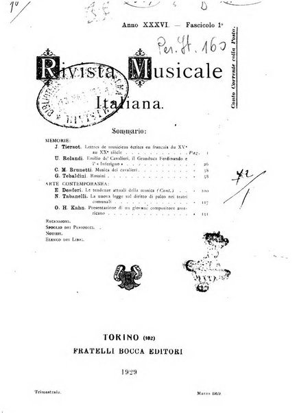 Rivista musicale italiana