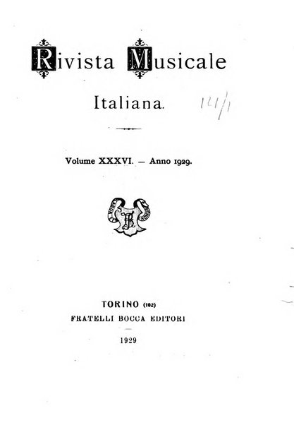 Rivista musicale italiana