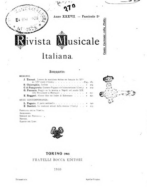 Rivista musicale italiana