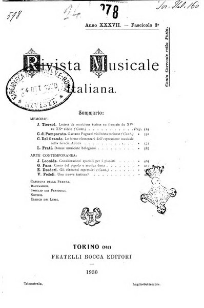 Rivista musicale italiana