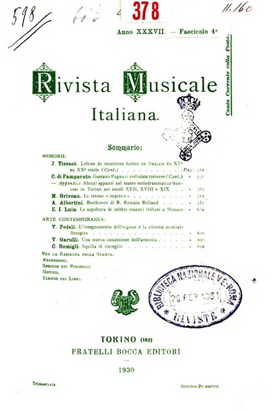 Rivista musicale italiana