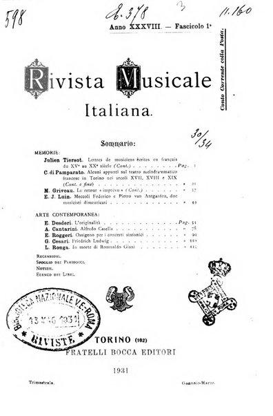 Rivista musicale italiana