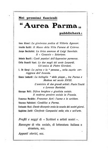 Aurea Parma rivista di storia, letteratura, arte